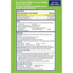 Alka-Seltzer Plus Severe Sinus, Allergy & Cough, PowerMax Liquid Gels, 16Ct