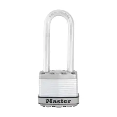 Master Lock - Steel - Dual Ball Bearing Locking Padlock Keyed A - 1-9/16 in.