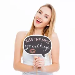 Big Dot of Happiness Funny Bride Squad - Rose Gold Bridal Shower or Bachelorette Party Photo Booth Props Kit - 10 Piece