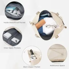 Dexmalle  Expandable ABS Durable Suitcase with Travel Bag