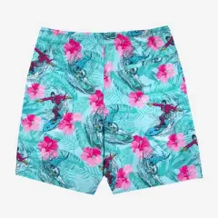 Men's 7" The Batman Elastic Waist Surf Swim Shorts - Light Blue