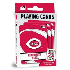 MasterPieces Officially Licensed MLB Cincinnati Reds Playing Cards - 54 Card Deck for Adults