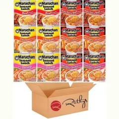 Maruchan Ramen Noodle Cup Soup Instant Lunch 12 Count - Assorted Flavors