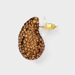 Rhinestone Embedded Teardrop Earrings - A New Day&trade;