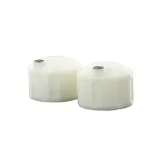3D to Scale 1/64 2 Pack of 3D Printed White Plastic Bulk Fluid Tanks w/ Black Lids 64-325-WT