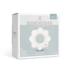 MINNIDIP Exclusive Resort Collection Scalloped Ring Float with Cup Holder: PVC Material