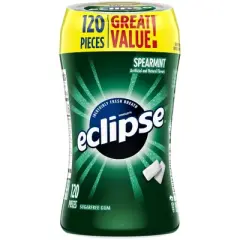 Eclipse Sugar-Free Spearmint Gum Chewing Gum Bulk - 120ct