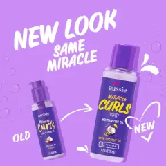 Aussie Miracle Curls Curl-Defining Oil Hair Treatment with Jojoba Oil - 3.2 fl oz