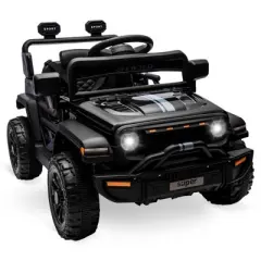 Ride On Truck for Kids, 12V Battery Powered Toy Car with Remote Control, Spring Suspension, LED Headlight and Music, Toddler Electric Vehicles for 3+