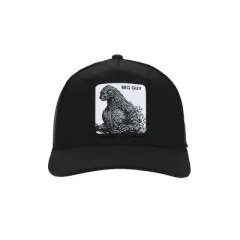 Godzilla Monster In White Square Black Trucker Hat