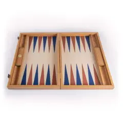 WE Games Luxury Wood Backgammon Set with Leatherette Interior - 19 inches - Handcrafted in Greece
