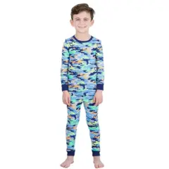 Sleep On It Boys Super Soft 2-Piece Snug Fit Pajama Set - Camo