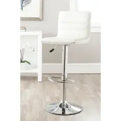Arissa Swivel Bar Stool - White - Safavieh