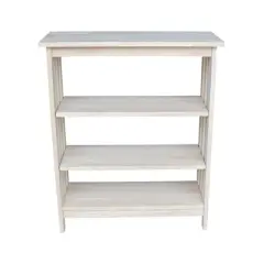 Wood Mission 36 inches 3 Shelf Bookcase in Unfinished Brown - International Concepts