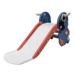 INFURNIC Baby Activity Gyms Kids Slide with Basketball Hoop, Outer Space Theme, PE and PP Construction, Multicolored, 7"*27"*16"