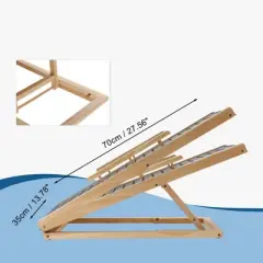 Unique Bargains  Wooden FoldableDog Ramp for Bed 1 Pc