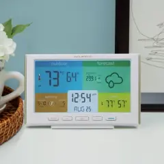 AcuRite Color Weather Station with Lightning Detection: Indoor Outdoor, Barometric Pressure, Severe Weather Alerts