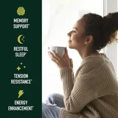 Ashwagandha Supplement, High Absorption Adaptogen from Root Powder with Black Pepper for Stress Resistance & Energy Boost, SMNutrition, 120ct