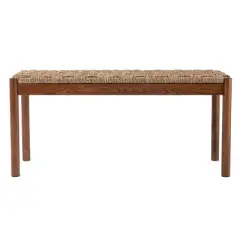 Dunhor Coastal 39.25" Natural Seagrass Bench Brown - Aiden Lane
