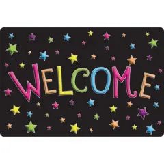 Ashley Productions&reg; Smart Poly&trade;, The Original Fun Mat&trade;, Welcome Mat, 15.5" x 23.5", Stars, Welcome