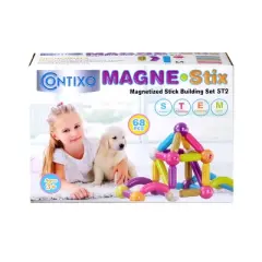 Contixo ST2 -Kids Toy Magnetic Stix Stick -68 PCS 3D Building Blocks STEM Construction