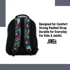 DC Comics Kids Batman Backpack - Batman, Superman, The Joker - Bookbag for Boys Girls Toddlers & Adults - Laptop & Lunchbox Compatible School Bag