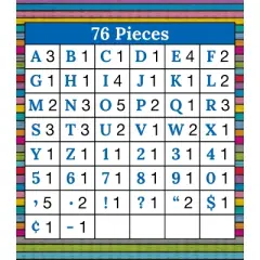 Carson Dellosa Education 4in Colorful Chalkboard Bulletin Board Letters (76 pieces)