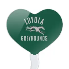 Loyola University Maryland Greyhounds Logo Heart Love Cupcake Picks Toppers Decoration Set of 6