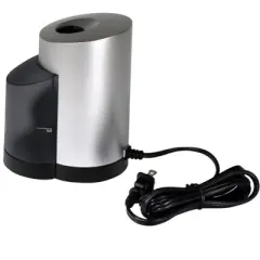 School Smart Vertical Electric Pencil Sharpener, For Classroom, Home, and Office Use, Black and Grey