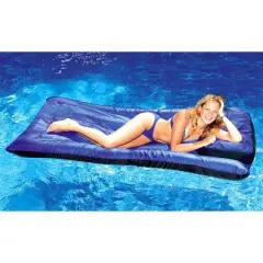 New Swimline 9057 Pool Inflatable Fabric Covered Mattress w/ 110 Volt Air Pump