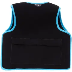 PunkinFutz PunkinHug Compression Vest, Medium, Black with Blue Trim