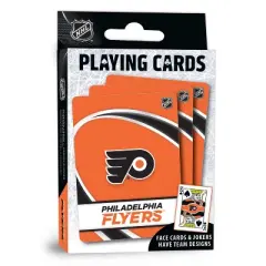 MasterPieces Officially Licensed NHL Philadelphia Flyers Playing Cards - 54 Card Deck for Adults
