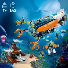 LEGO City Deep-Sea Explorer Submarine Multi-Feature Building Toy Set 60379