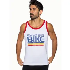 BIKE Athletic Logo Ringer Tank Top