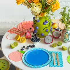 Jollity & Co. - Le Dinner Blueberry Dessert Plates - Pack of 8 Paper Plates