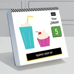 TF Publishing 2024 Daily Desktop Calendar 5.25"x5.25" Every Day's A Holiday