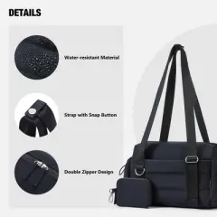 Small Gym Bag for Women 2 Set Mini Gym Duffle Bag with Wet Compartment and Coin Wallet,