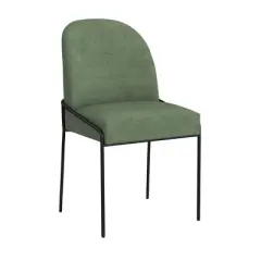 Modern Metal Dining Chair Velvet - HomePop