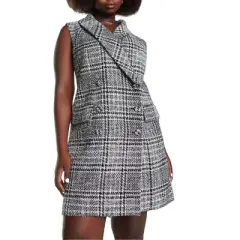 ELOQUII Women&rsquo;s Plus Size Tweed Jacket Mini Dress