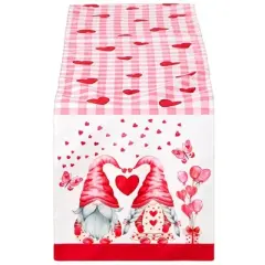 The Lakeside Collection Valentine Gnome - Table Runner