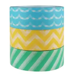 Pastel Lines Washi Tape Masking Tape, Set of 3