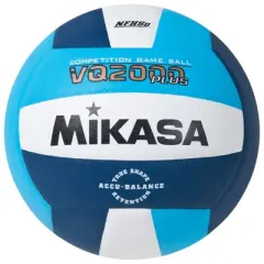 Mikasa VQ2000 Plus NFHS Volleyball, Size 5, Columbia Blue/Navy/White