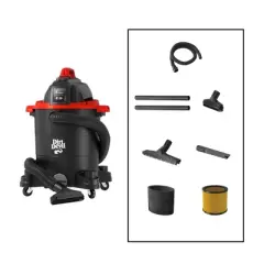Dirt Devil 8gal Wet and Dry Vacuum Red/Black - SD68000: Multi-Surface, Electric, Foam Filter, 7ft Hose, 2-Year Warranty
