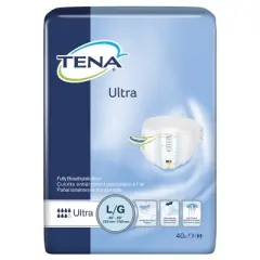 TENA Ultra Adult Incontinence Brief L Heavy Absorbency Breathable, 67351, 12 Ct