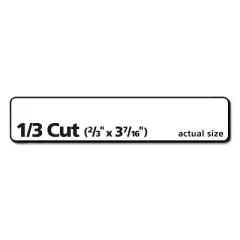 Avery Removable 1/3-Cut File Folder Labels Inkjet/Laser .66 x 3.44 White 750/PK 8066