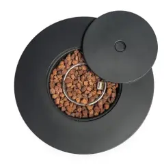 Racxily 30" Propane Gas Fire Pit Table, 50000 BTU Round Steel Fire Pit for Outside Patio Deck Garden Courtyard-Black