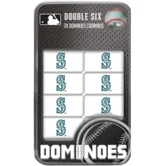MasterPieces Officially Licensed MLB Seattle Mariners 28 Piece Dominoes Game for Adults