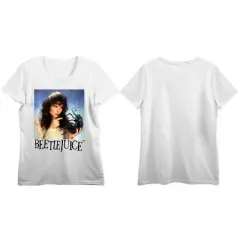Beetlejuice Bride Talk Women's White Graphic Tee