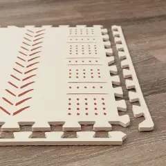 CHILDLIKE BEHAVIOR 72" x 48" Baby Play Mat With Interlocking Floor Tiles