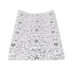 Carter's Safari Animals Super Soft Changing Pad Cover - Black and White